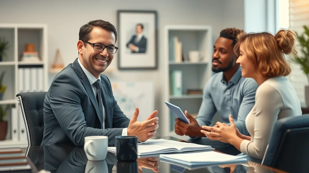 family law attorney henderson nv consulting with a diverse family in modern office