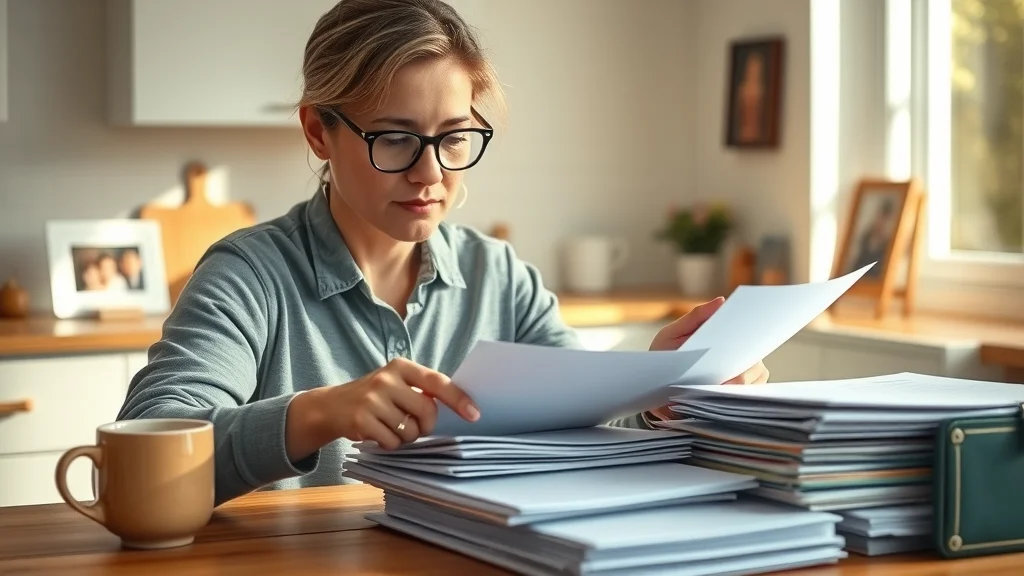 Organized custodial parent filing support documents for ongoing enforcement