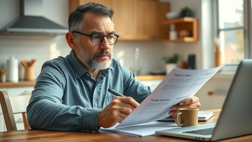 Father reviewing child custody paperwork, symbolizing the legal rights of fathers in custody and visitation