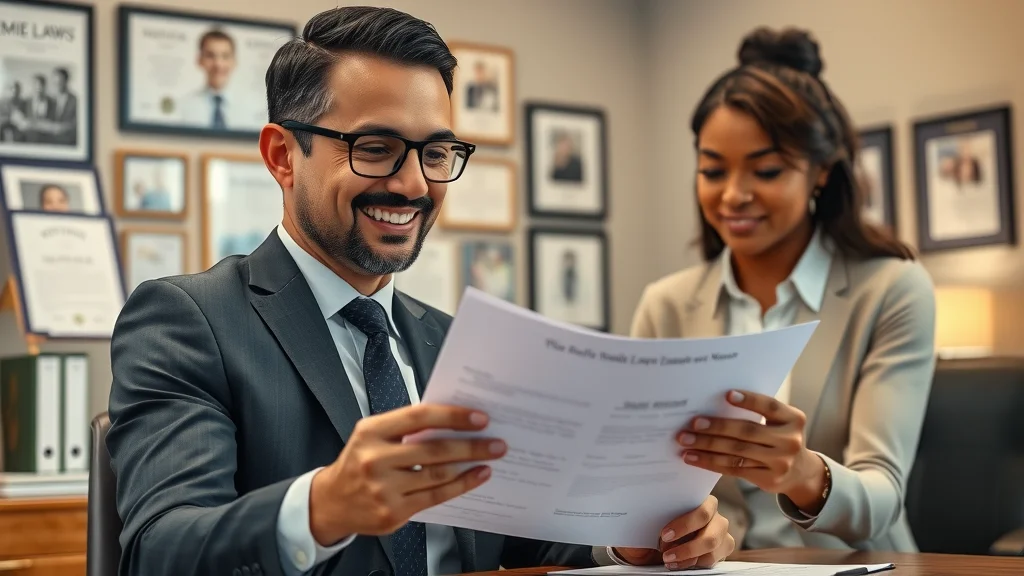 Diverse family law attorney counseling clients in a Nevada office