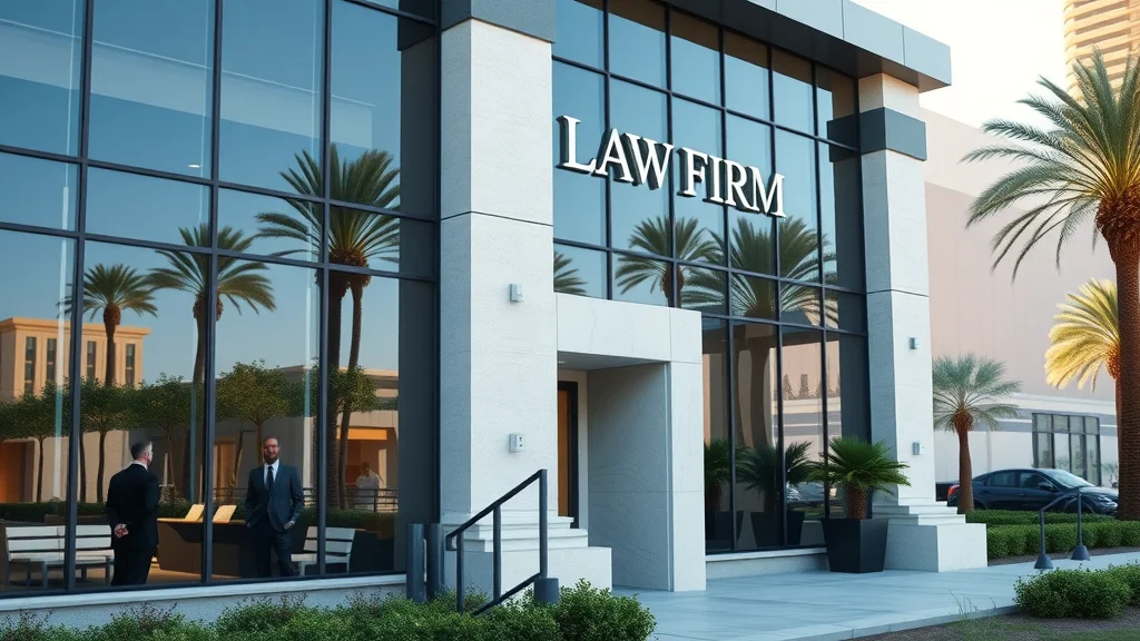 Elegant Las Vegas law firm exterior showcasing prestige