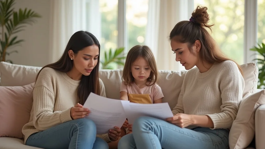 Warm family discussing child custody laws explained simply in modern living room