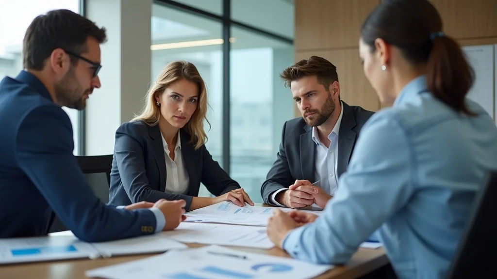 High net worth family law dispute around table, asset division mediation, family law case