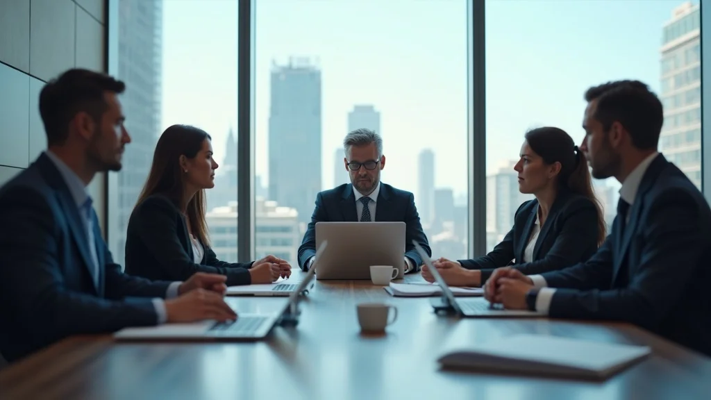 Professional divorce team in strategy meeting high net worth divorce conference
