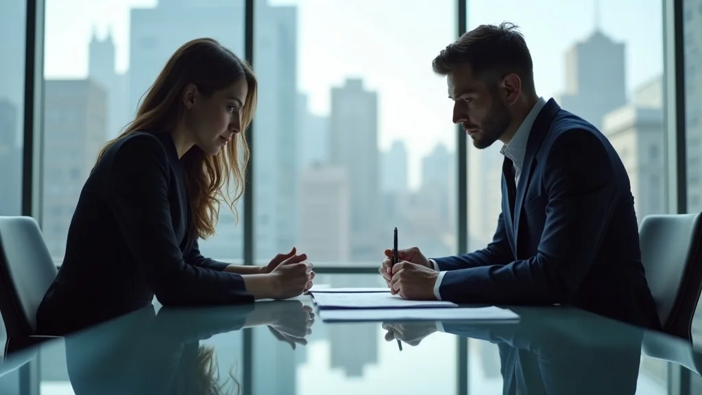 Financial advisor and client reviewing financial documents during a high net worth divorce. high net worth divorce