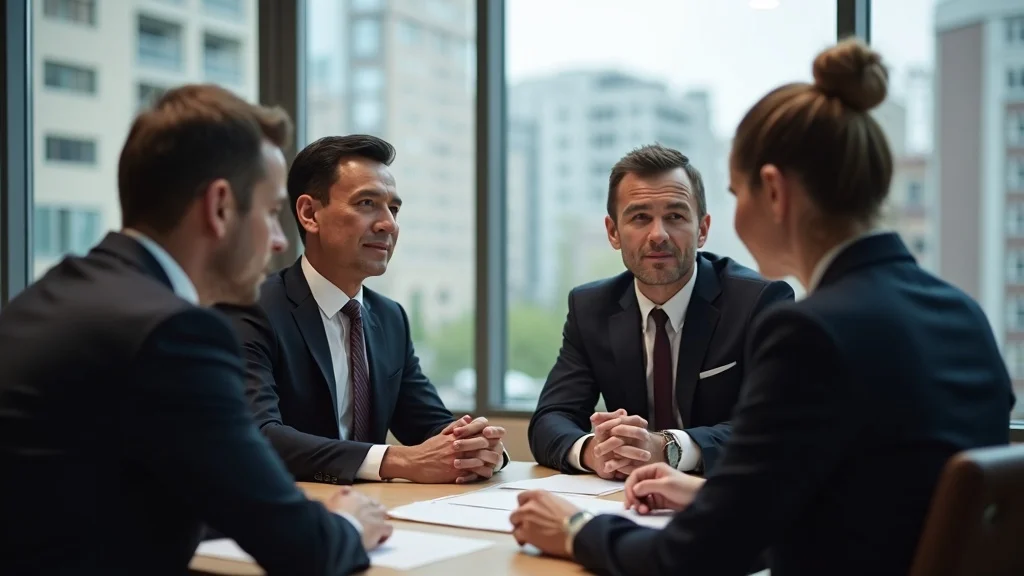 Elegant law office consultation high net worth divorce clients attorney modern office