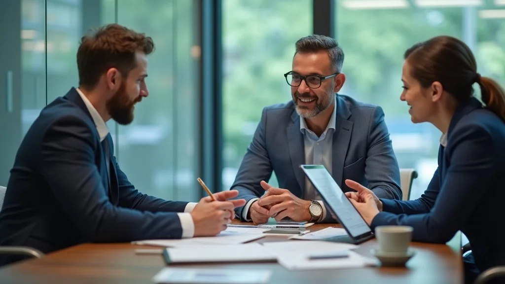 Financial advisor and client reviewing retirement accounts in divorce meeting