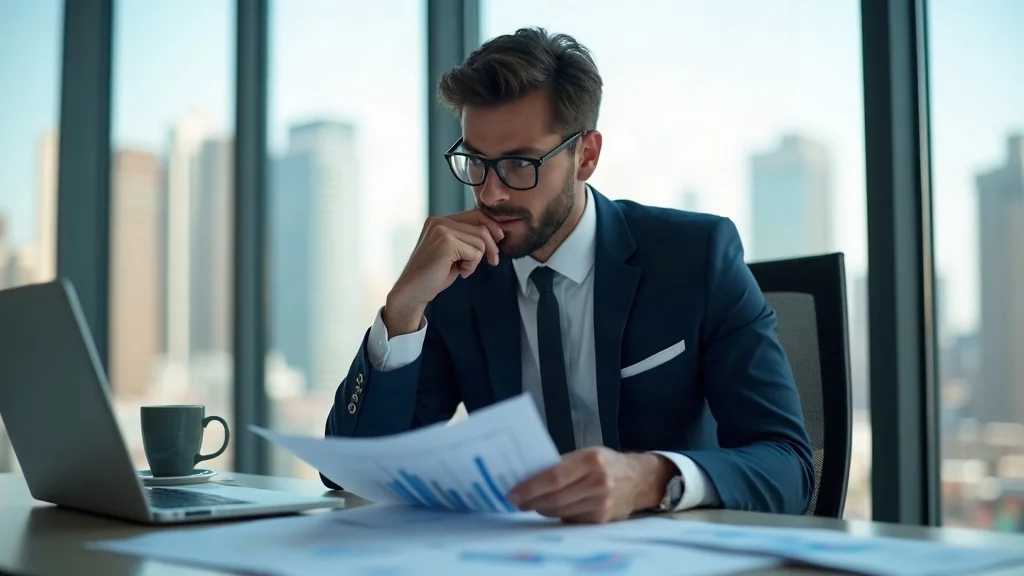 Business owner reviewing business valuation reports in a boardroom - business valuation in a high net worth divorce