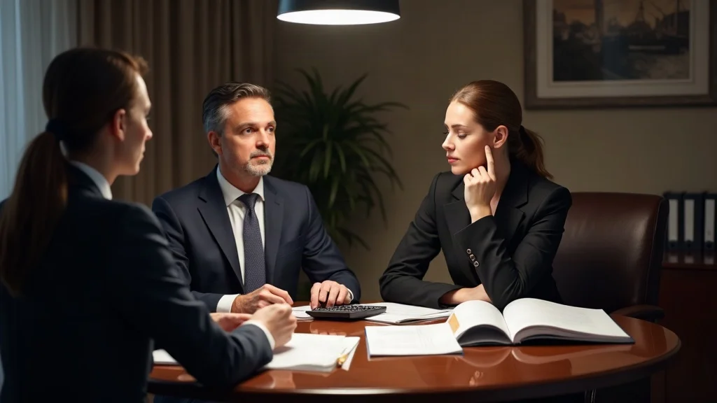 Forensic accountant analyzing spreadsheets and graphs for complex asset divorce in Las Vegas
