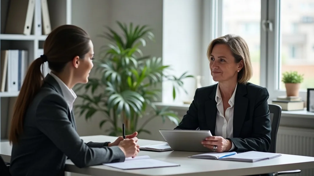 gray divorce and long-term care planning - mature woman meeting with financial advisor about estate plan updates
