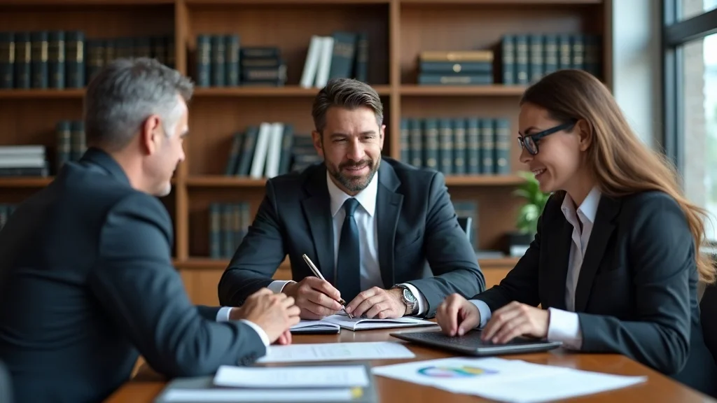 Attorney reviewing asset list with financial documents and luxury real estate for asset divorce in Las Vegas